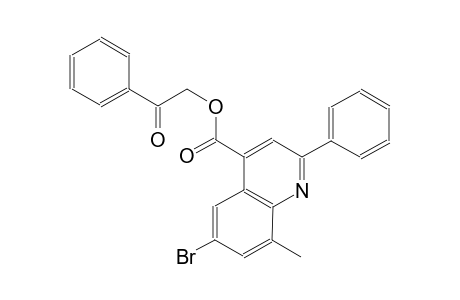 4-quinolinecarboxylic acid, 6-bromo-8-methyl-2-phenyl-, 2-oxo-2-phenylethyl ester