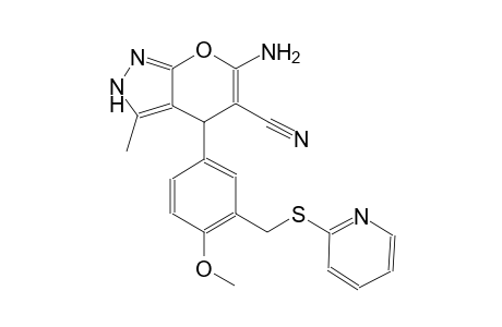 pyrano[2,3-c]pyrazole-5-carbonitrile, 6-amino-2,4-dihydro-4-[4-methoxy-3-[(2-pyridinylthio)methyl]phenyl]-3-methyl-