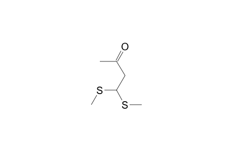 2-Butanone, 4,4-bis(methylthio)-