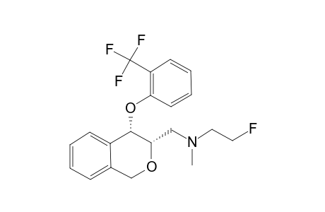 2-FLUORO-N-METHYL-N-[[(3S,4S)-4-[2-(TRIFLUOROMETHYL)-PHENOXY]-3,4-DIHYDRO-1H-ISOCHROMEN-3-YL]-METHYL]-ETHANAMINE
