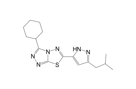 [1,2,4]triazolo[3,4-b][1,3,4]thiadiazole, 3-cyclohexyl-6-[3-(2-methylpropyl)-1H-pyrazol-5-yl]-