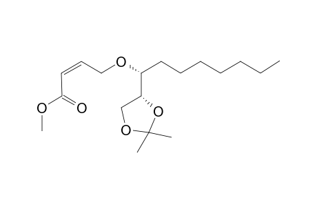(2Z,6S,7R)-7,8-O-Isopropylidene-5-oxa-6-heptyl-2-octenoic acid methyl ester