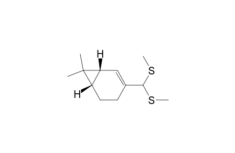 (1R,6S)-7,7-dimethyl-3-(bis(methylthio)methyl)bicyclo[4.1.0]hept-2-ene