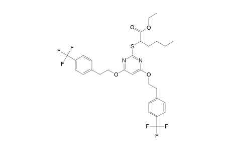 ETHYL-2-[4,6-BIS-[4-8TRIFLUOROMETHYL)-PHENETHOXY]-PYRIMIDIN-2-YLTHIO]-HEXANOATE
