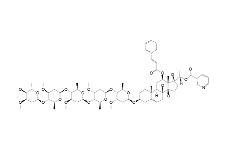 #19;GAGAMININ-3-O-ALPHA-L-CYMAROPYRANOSYL-(1->4)-BETA-D-OLEANDROPYRANOSYL-(1->4)-BETA-D-OLEANDROPYRANOSYL-(1->4)-BETA-D-CYMAROPYRANOSYL-(1->4)-BETA-D-CY