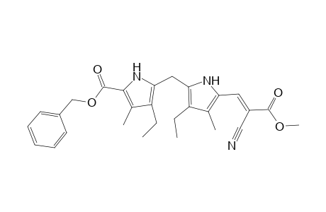 5-(benzoloxycarbonyl)-5'-[2-cyno-2-(methoxycarbonyl)vinyl]-3,3'-diethyl-4,4'-dimethyl-2,2'-dipyrromethane