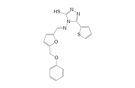 4-({(E)-[5-(phenoxymethyl)-2-furyl]methylidene}amino)-5-(2-thienyl)-4H-1,2,4-triazol-3-yl hydrosulfide