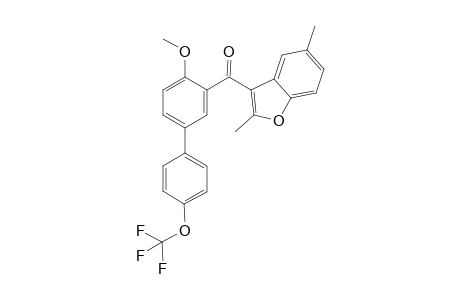 (2,5-Dimethyl-1-benzofuran-3-yl)[4-methoxy-4'-(trifluoromethoxy)-1,1'-biphenyl-3-yl]methanone