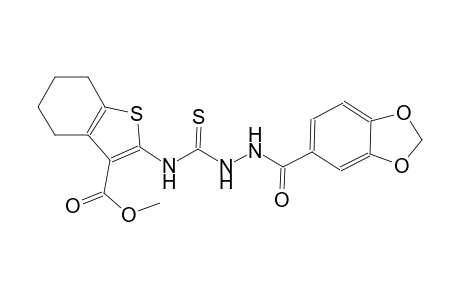 methyl 2-({[2-(1,3-benzodioxol-5-ylcarbonyl)hydrazino]carbothioyl}amino)-4,5,6,7-tetrahydro-1-benzothiophene-3-carboxylate