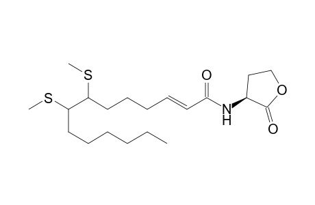 (E)-7,8-bis(methylsulfanyl)-N-[(3S)-2-oxotetrahydrofuran-3-yl]tetradec-2-enamide