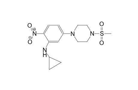 benzenamine, N-cyclopropyl-5-[4-(methylsulfonyl)-1-piperazinyl]-2-nitro-