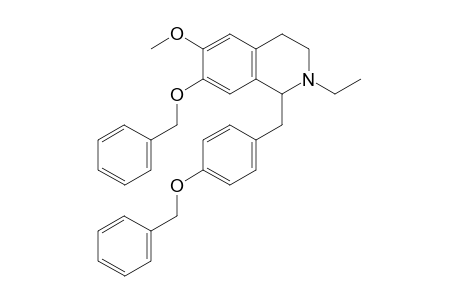 (+/-)-1-(4-Benzyloxybenzyl)-7-benzyloxy-6-methoxy-N-ethyl-1,2,3,4-tetrahydroisoquinoline