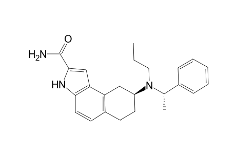 (+)-2-Carbamoyl-N-[(S)-.alpha.-methylbenzyl]-N-propyl-8(R)-amino-6,7,8,9-tetrahydro-3H-benzo[e]indole