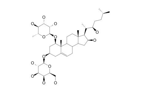 1(R*)-ALPHA-L-RHAMNOPYRANOSYLOXY-3(R*)-BETA-D-GALACTOPYRANOSYLOXY-CHOLEST-5-ENE-16(S*),22(S*)-DIOL