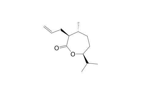 (3S,4R,7S)-3-Allyl-7-isopropyl-4-methyl-oxepan-2-one