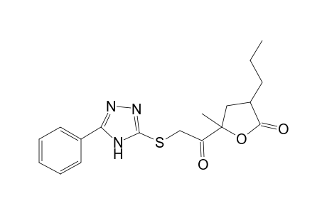 5-Methyl-5-[2-(5-phenyl-4H-[1,2,4]triazol-3-ylsulfanyl)-acetyl]-3-propyl-dihydro-furan-2-one