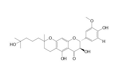 (7R,8R)-5,7-dihydroxy-8-(4-hydroxy-3-methoxyphenyl)-2-(4-hydroxy-4-methylpentyl)-2-methyl-3,4,7,8-tetrahydro-2H,6H-pyrano[3,2-g]chromen-6-one