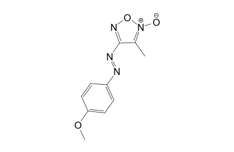 4-[(E)-(4-methoxyphenyl)diazenyl]-3-methyl-1,2,5-oxadiazole 2-oxide