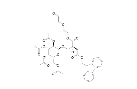 N-(FLUORENYLMETHYLOXYCARBONYL)-O-(2-ACETAMIDO-3,4,6-TRI-O-ACETYL-2-DEOXY-ALPHA-D-GALACTOPYRANOSYL)-L-SERINE-(METHOXYETHOXY)-ETHYLESTER