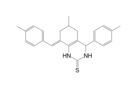 (8E)-6-methyl-8-(4-methylbenzylidene)-4-(4-methylphenyl)-3,4,5,6,7,8-hexahydro-2(1H)-quinazolinethione