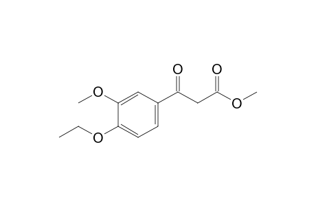 (4-ethoxy-3-methoxybenzoyl)acetic acid, methyl ester