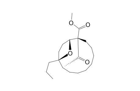 (1S*,9S*,10S*,13R*)-1-(Methoxycarbonyl)-10-propyl-15-oxatricyclo[7.4.1.1(10,13)]pentadecan-14-one