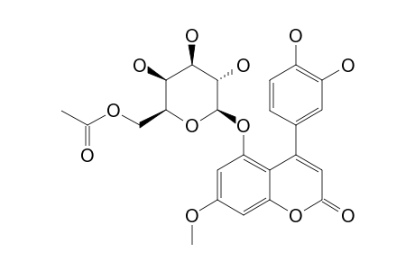 5-O-(6''-ACETYL)-BETA-D-GALACTOPYRANOSYL-3',4'-DIHYDROXY-7-METHOXY-4-PHENYL-COUMARIN