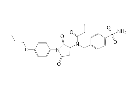 propanamide, N-[[4-(aminosulfonyl)phenyl]methyl]-N-[2,5-dioxo-1-(4-propoxyphenyl)-3-pyrrolidinyl]-