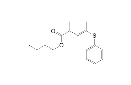 Butyl 2-methyl-4-phenylthiopent-3-enoate