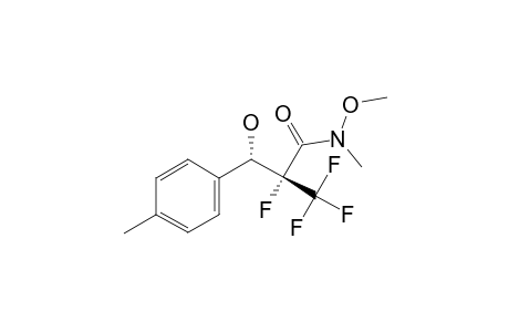 ERYTHRO-N-METHOXY-N-METHYL-2-FLUORO-3-HYDROXY-3-(4-METHYLPHENYL)-2-(TRIFLUOROMETHYL)-PROPANAMIDE