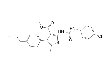 methyl 2-{[(4-chloroanilino)carbonyl]amino}-5-methyl-4-(4-propylphenyl)-3-thiophenecarboxylate