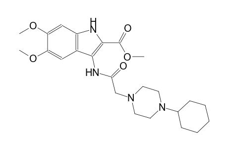 methyl 3-{[(4-cyclohexyl-1-piperazinyl)acetyl]amino}-5,6-dimethoxy-1H-indole-2-carboxylate