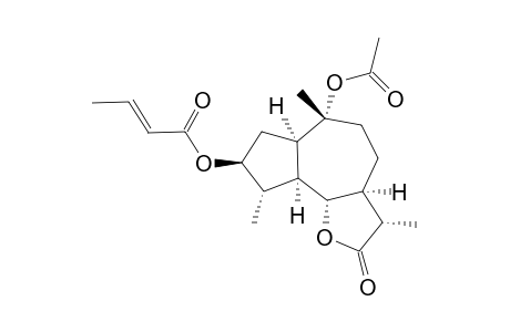 (E)-But-2-enoic acid (3S,3aS,6R,6aR,8S,9S,9aS,9bS)-6-acetoxy-3,6,9-trimethyl-2-oxo-dodecahydro-azuleno[4,5-b]furan-8-yl ester