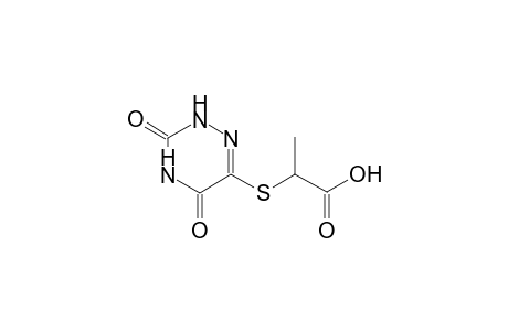 propanoic acid, 2-[(2,3,4,5-tetrahydro-3,5-dioxo-1,2,4-triazin-6-yl)thio]-