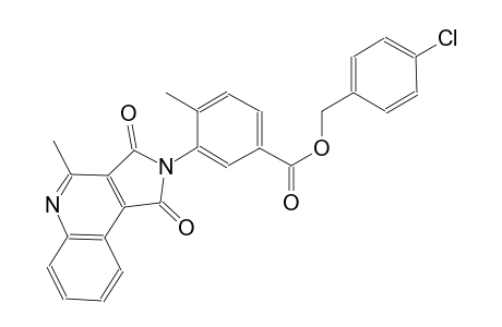 4-chlorobenzyl 4-methyl-3-(4-methyl-1,3-dioxo-1,3-dihydro-2H-pyrrolo[3,4-c]quinolin-2-yl)benzoate