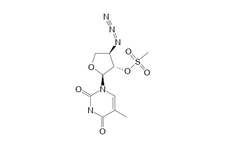 1-[3'-AZIDO-3'-DEOXY-2'-O-(METHYLSULFONYL)-ALPHA-L-THREO-FURANOSYL]-THYMINE