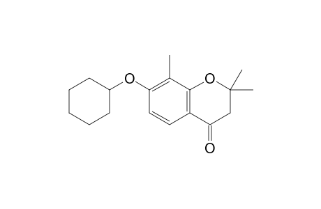 7-[Cyclohexyloxy]-2,2,8-trimethyl-4-chromanone