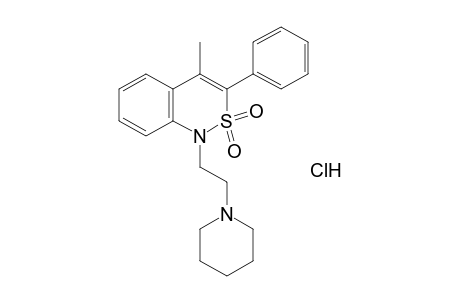 4-METHYL-3-PHENYL-1-(2-PIPERIDINOETHYL)-1H-2,1-BENZOTHIAZINE, 2,2-DIOXIDE, MONOHYDROCHLORIDE