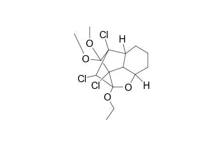2,4-Methanoindeno[7,1-bc]furan, 2a,4,8-trichloro-2-ethoxydecahydro-3,3-dimethoxy-, (2.alpha.,2a.alpha.,4.alpha.,4a.alpha.,7a.alpha.,7b.alpha.,8S*)-(.+-.)-