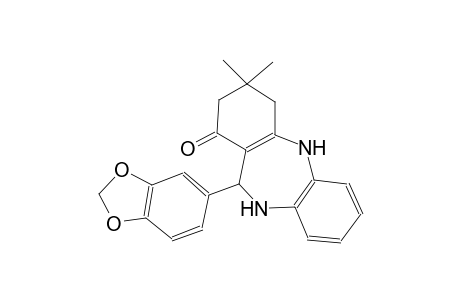 11-(1,3-benzodioxol-5-yl)-3,3-dimethyl-2,3,4,5,10,11-hexahydro-1H-dibenzo[b,e][1,4]diazepin-1-one