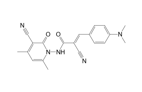 2-Cyano-N-(3-cyano-4,6-dimethyl-2-oxopyridin-1(2H)-yl)-3-[(4-dimethylamino)phenyl]- acrylamide