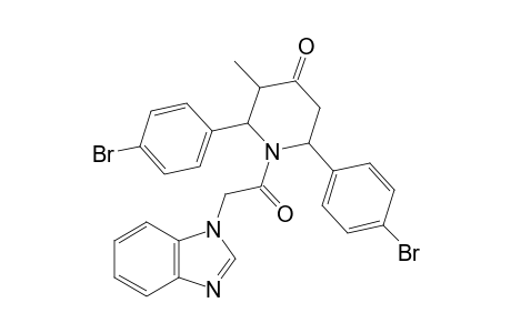 1-[2-(1H-Benzimidazol-1-yl)acetyl]-3-methyl-2,6-bis(p-bromophenyl)piperidin-4-one