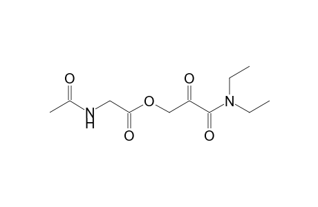 Acetylglycine 3-(Diethylamino)-2,3-dioxopropyl ester