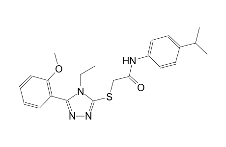 2-{[4-ethyl-5-(2-methoxyphenyl)-4H-1,2,4-triazol-3-yl]sulfanyl}-N-(4-isopropylphenyl)acetamide