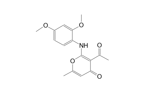 3-Acetyl-2-(2,4-dimethoxy-phenylamino)-6-methyl-pyran-4-one