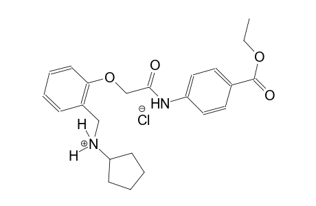 N-(2-{2-[4-(ethoxycarbonyl)anilino]-2-oxoethoxy}benzyl)cyclopentanaminium chloride