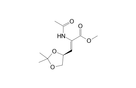 Methyl (S)-(-)-(Z)-2-N-Acetylamino-3-(2',2'-dimethyl-1',3'-dioxolan-4'-yl)-2-propenoate