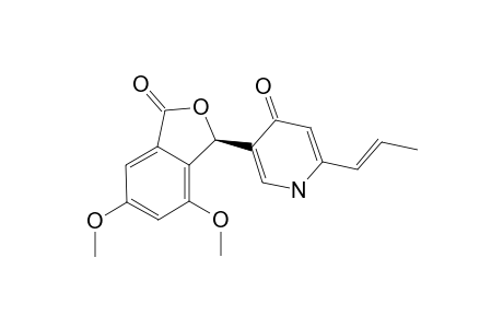 PENICIDONE-A;(R,E)-5-(5,7-DIMETHOXY-3-OXO-1,3-DIHYDROISOBENZOFURAN-1-YL)-2-(PROP-1-ENYL)-PYRIDIN-4(1H)-ONE