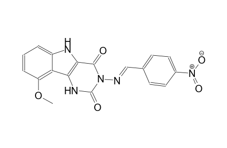 9-methoxy-3-{[(E)-(4-nitrophenyl)methylidene]amino}-1H-pyrimido[5,4-b]indole-2,4(3H,5H)-dione