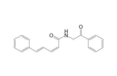 2,4-Pentadienamide, N-(2-oxo-2-phenylethyl)-5-phenyl-